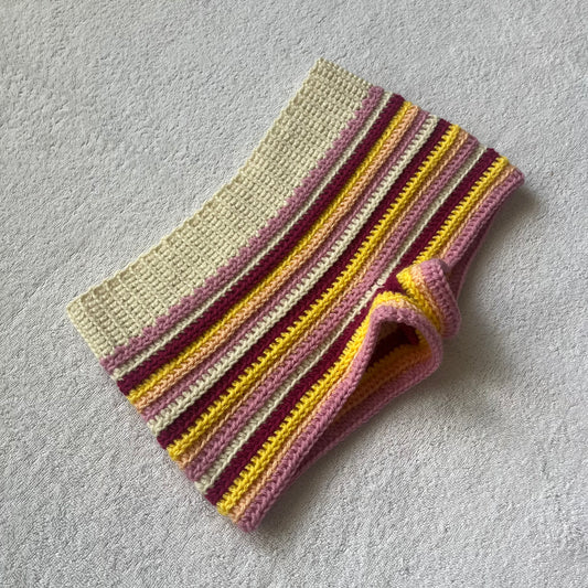 Crochet Mini Shorts Multicolor Pattern Stripes | Beach Outfit Mini Shorts | Summer Shorts | Y2K Mini Shorts | Cozy Hip Hugging Low Waisted