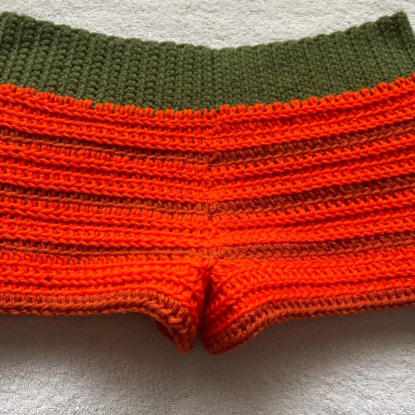 Crochet Pumpkin Halloween Mini Shorts | Beach Outfit Mini Shorts | Cozy Shorts | Halloween Costume Shorts | Hip Hugging Low Waisted