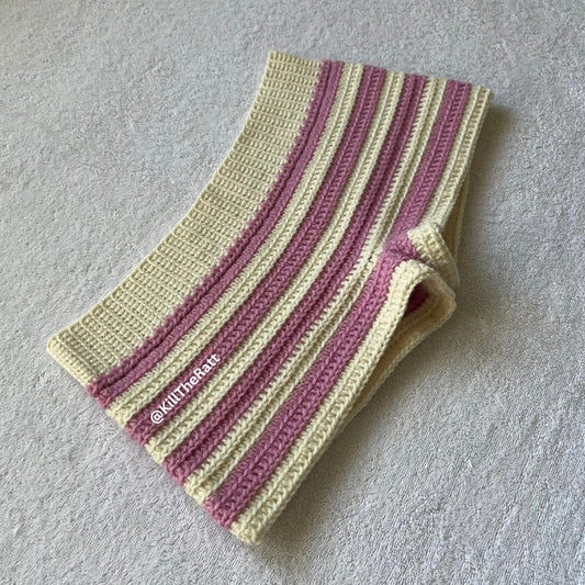 Crochet Mini Shorts Pink & Cream Striped | Beach Outfit Mini Shorts | Summer Shorts | Y2K Mini Shorts | Hip Hugging Low Waisted