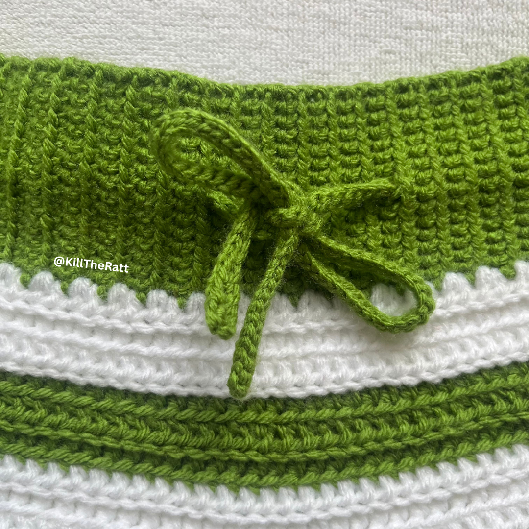 Crochet Mini Shorts Green & White Stripped | Beach Outfit Mini Shorts | Summer Shorts | Y2K Mini Shorts | Hip Hugging Low Waisted