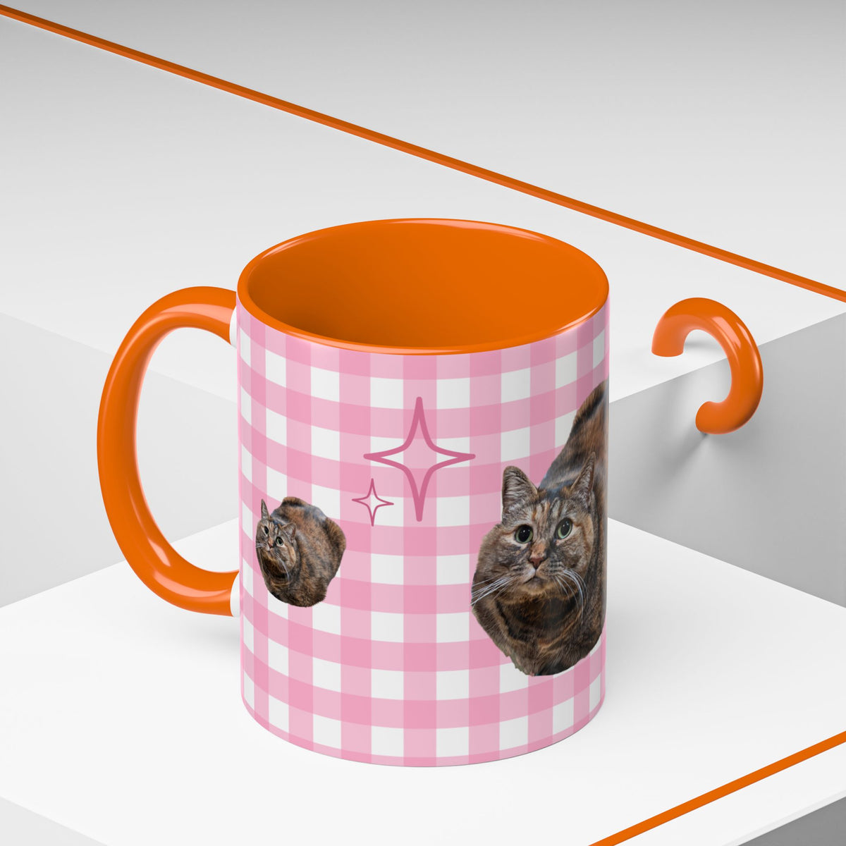 Pink Gingham Cami Coffee Mug – (11oz)