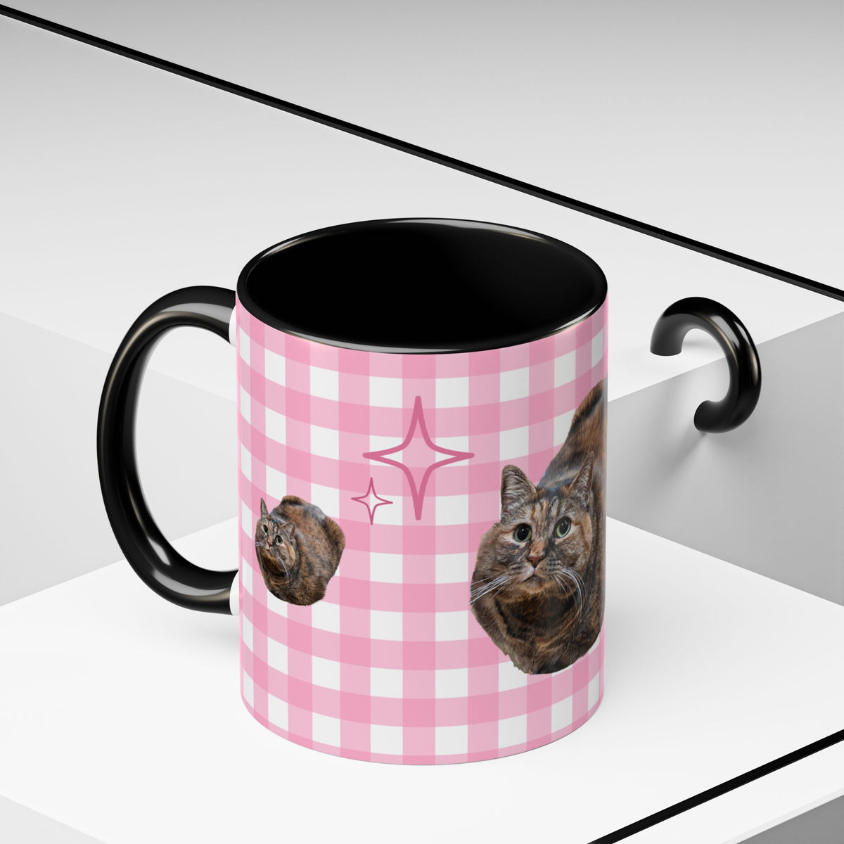 Pink Gingham Cami Coffee Mug – (11oz)