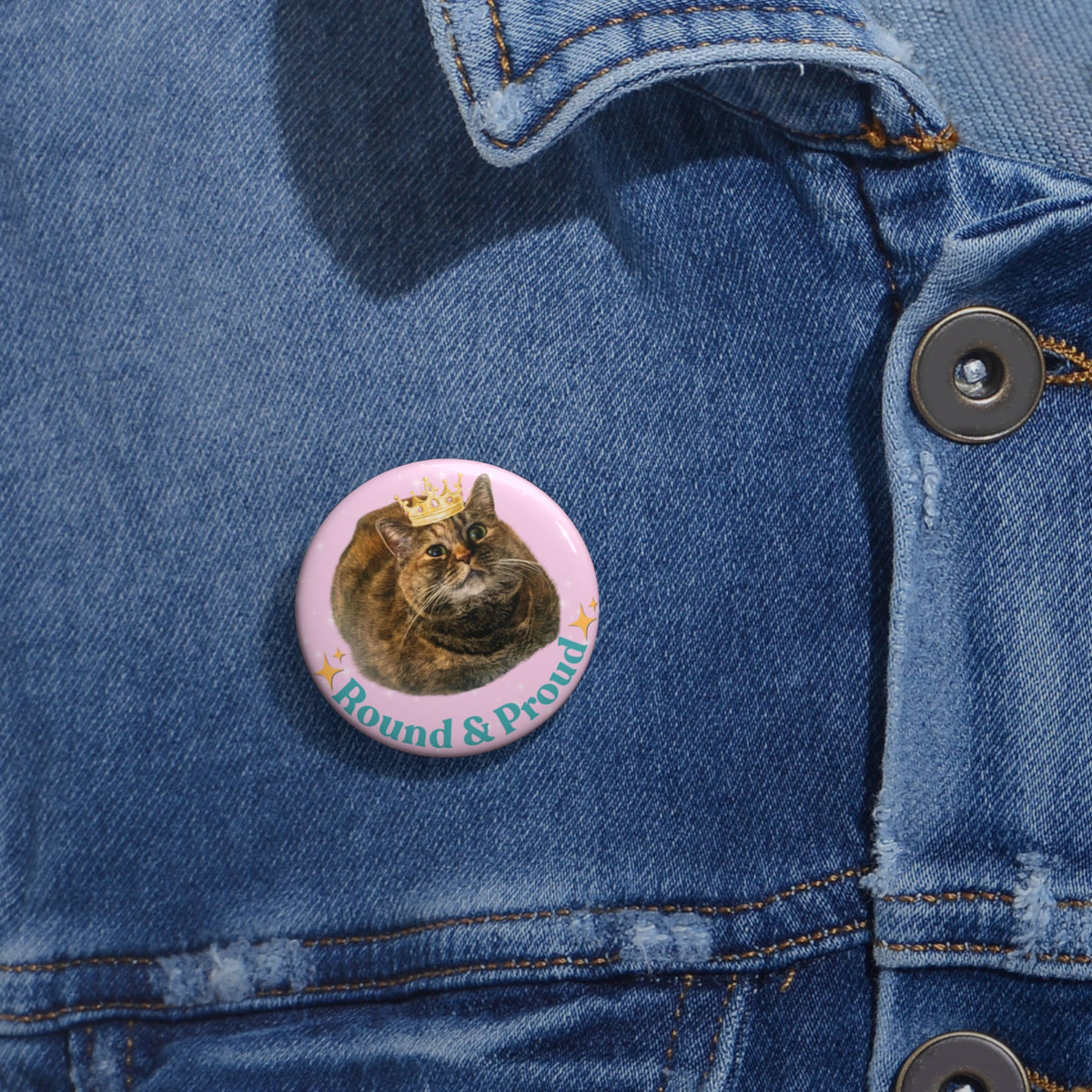 Cami Button Pin - Round & Proud