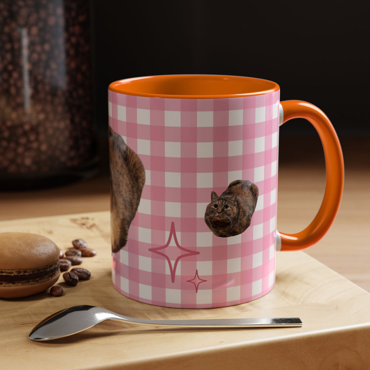 Pink Gingham Cami Coffee Mug – (11oz)