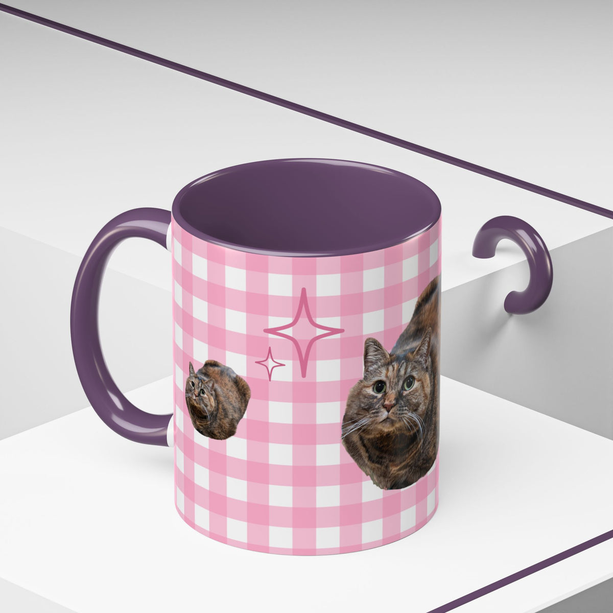 Pink Gingham Cami Coffee Mug – (11oz)