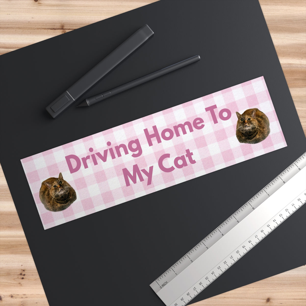 Cami Bumper Sticker - Driving Home To My Cat