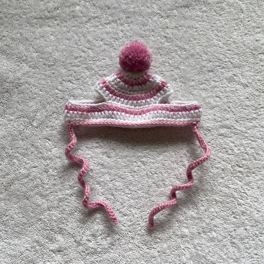 Pink Stripes Cat Hat