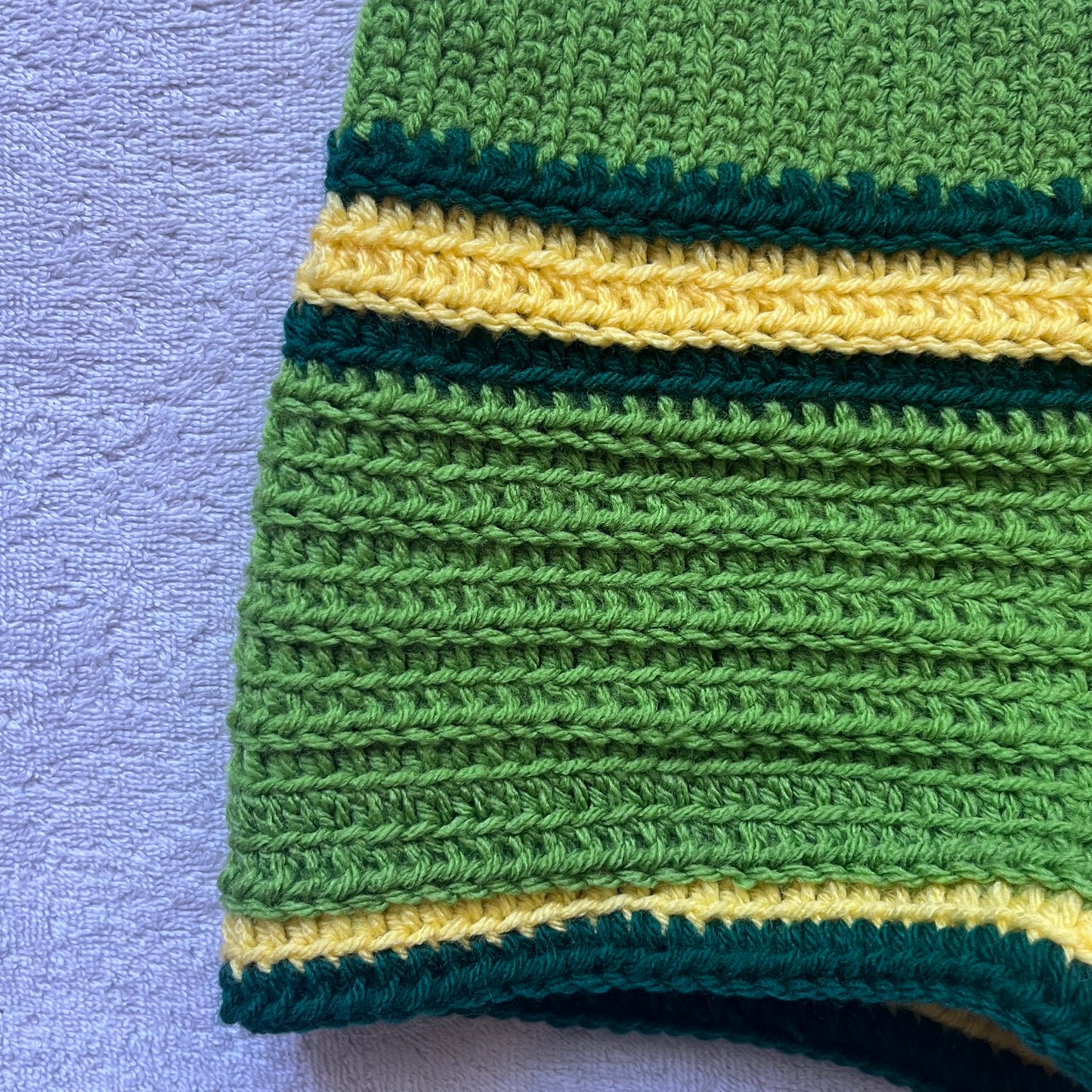 Christmas Crochet Mini Shorts, Green & Yellow | Cozy Winter Pajamas Mini Shorts | Cute Christmas Holiday Outfit | Low Waisted Shorts