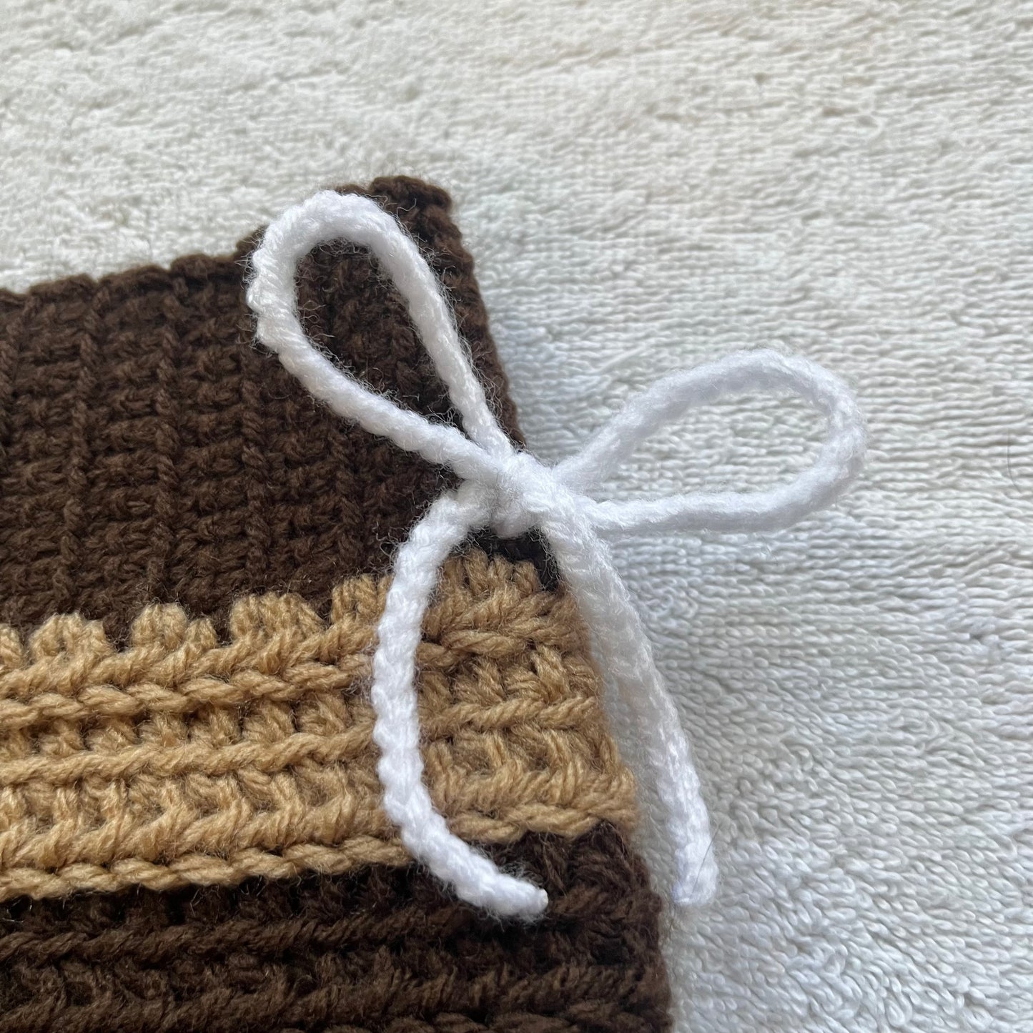 Christmas Crochet Brown Mini Shorts w/Bows | Cozy Winter Pajamas Outfit Mini Shorts | Christmas Holiday Outfit | Hip Hugging Low Waisted
