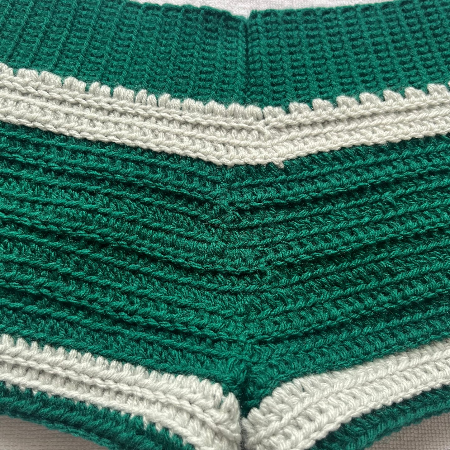 Emerald Green & Silver Crochet Mini Shorts | Beach Outfit Mini Shorts | Summer Shorts | Y2K Mini Shorts | Low Waisted | Pajamas | Handmade